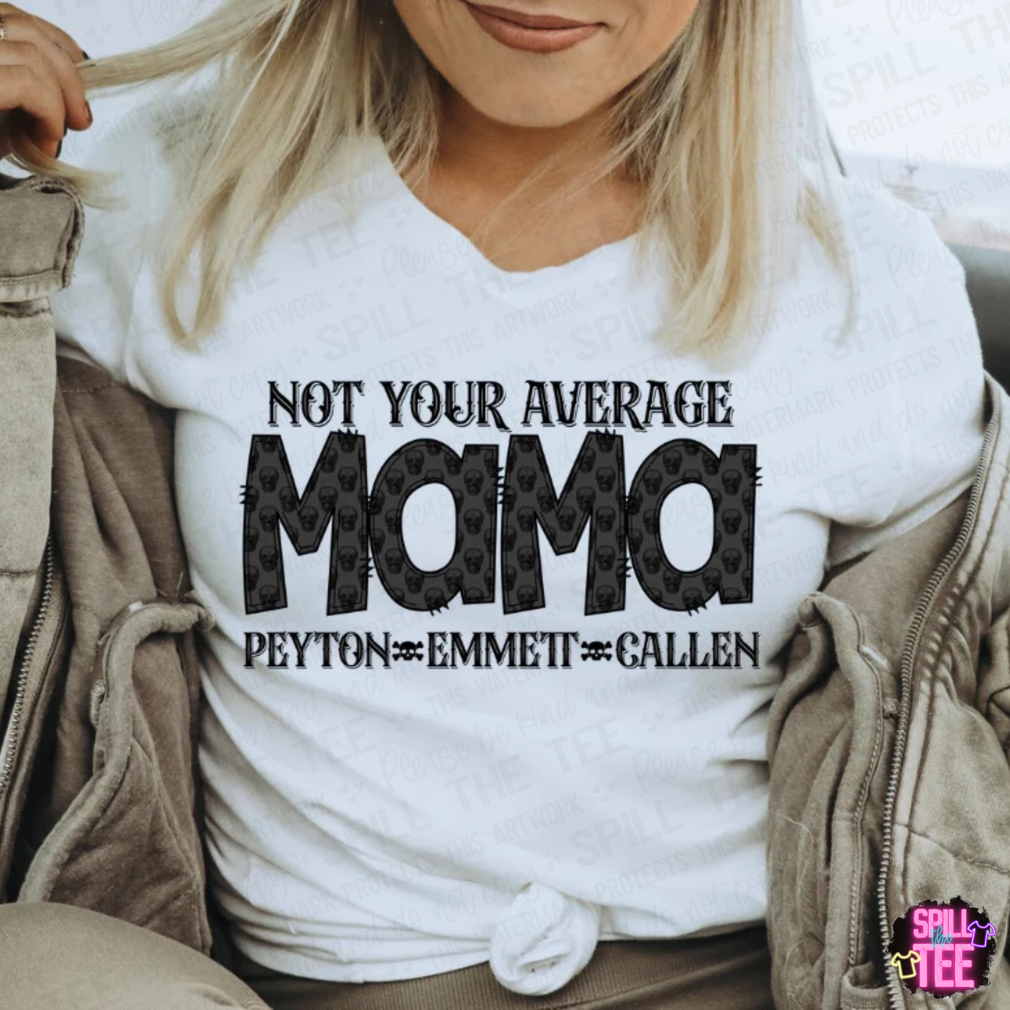 SKELLIE MAMA, AUNT, GRANDMA WITH KIDS NAMES