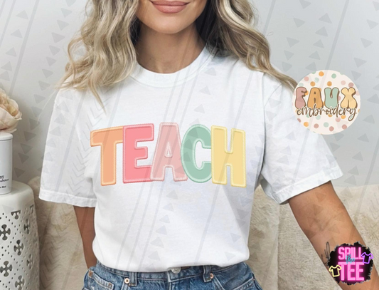 TEACH FAUX EMBROIDERY